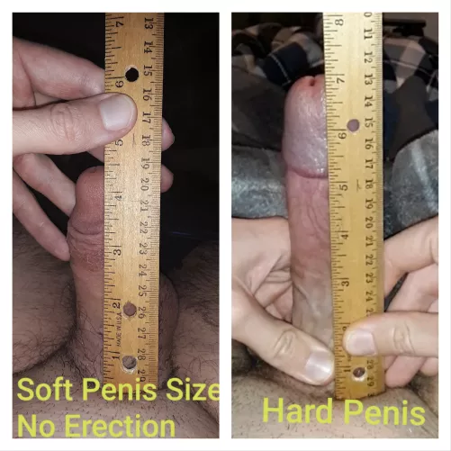 Measured soft and hard. I swear I got bigger than 7, but hard to take photo and EQ goes down :/