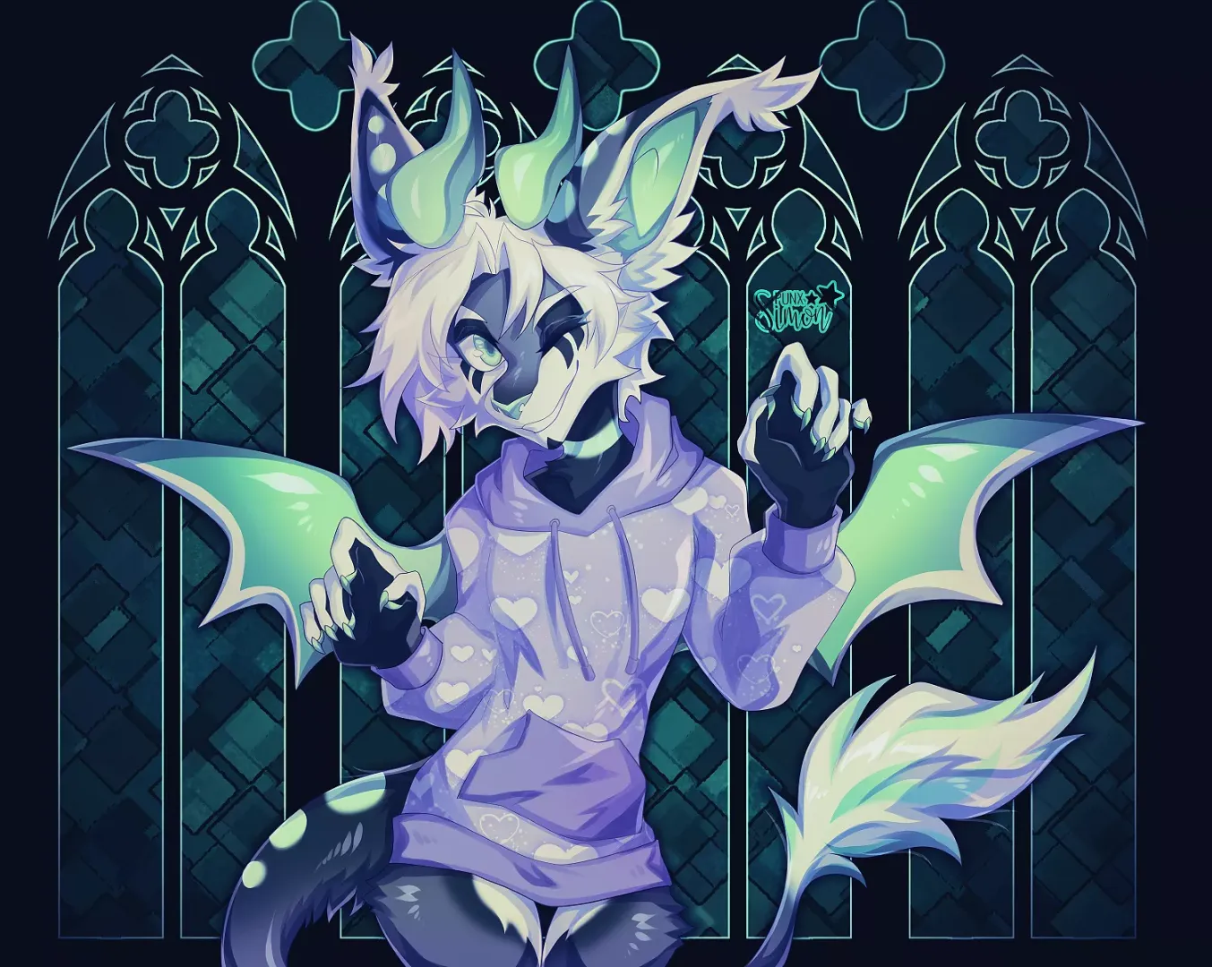 Meet my fursona Clover! [art by me @punxsimon]