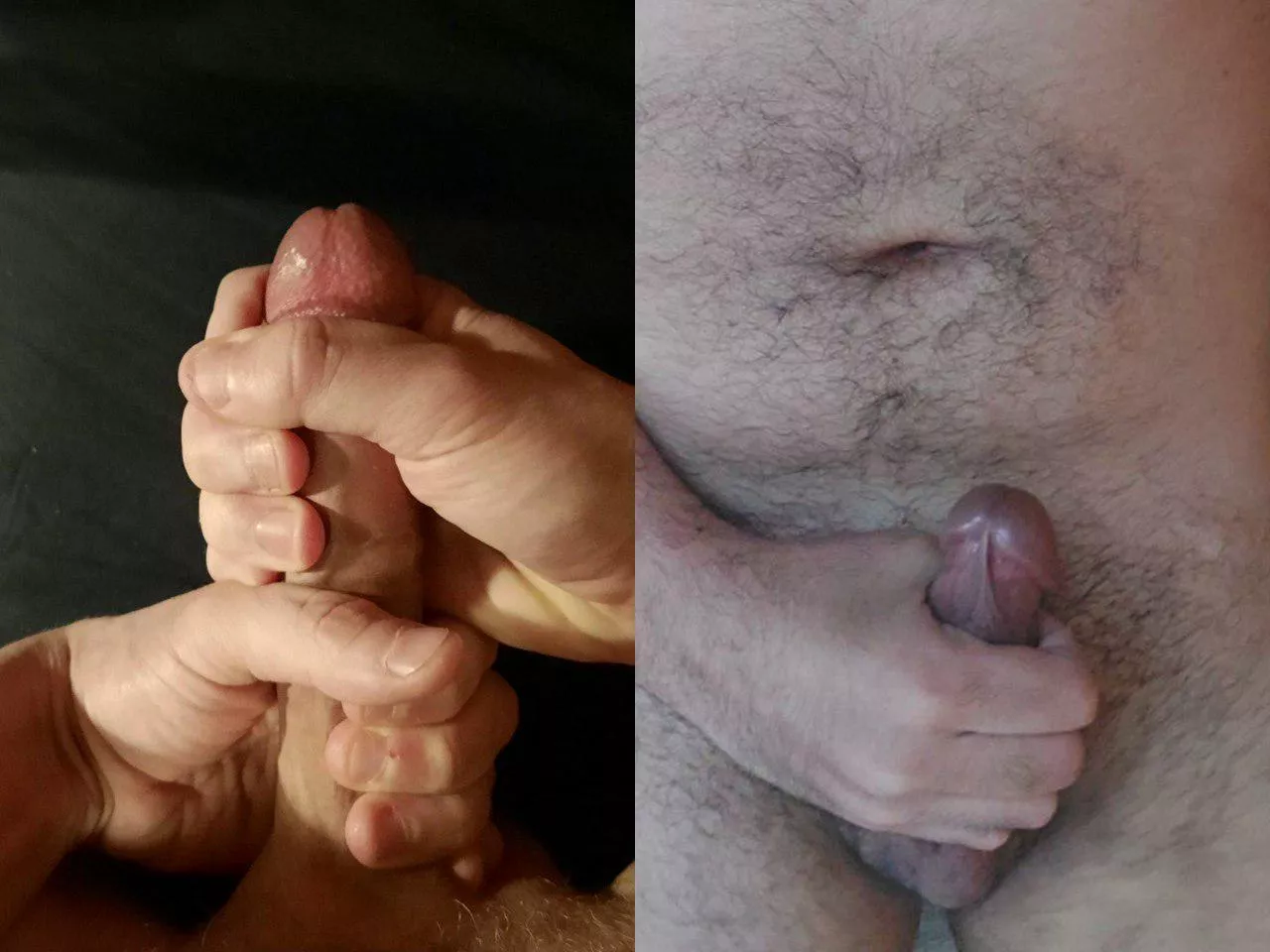 Me(left) vs. u/zeronegative100 compared 😁 Two hand job or just with one hand
