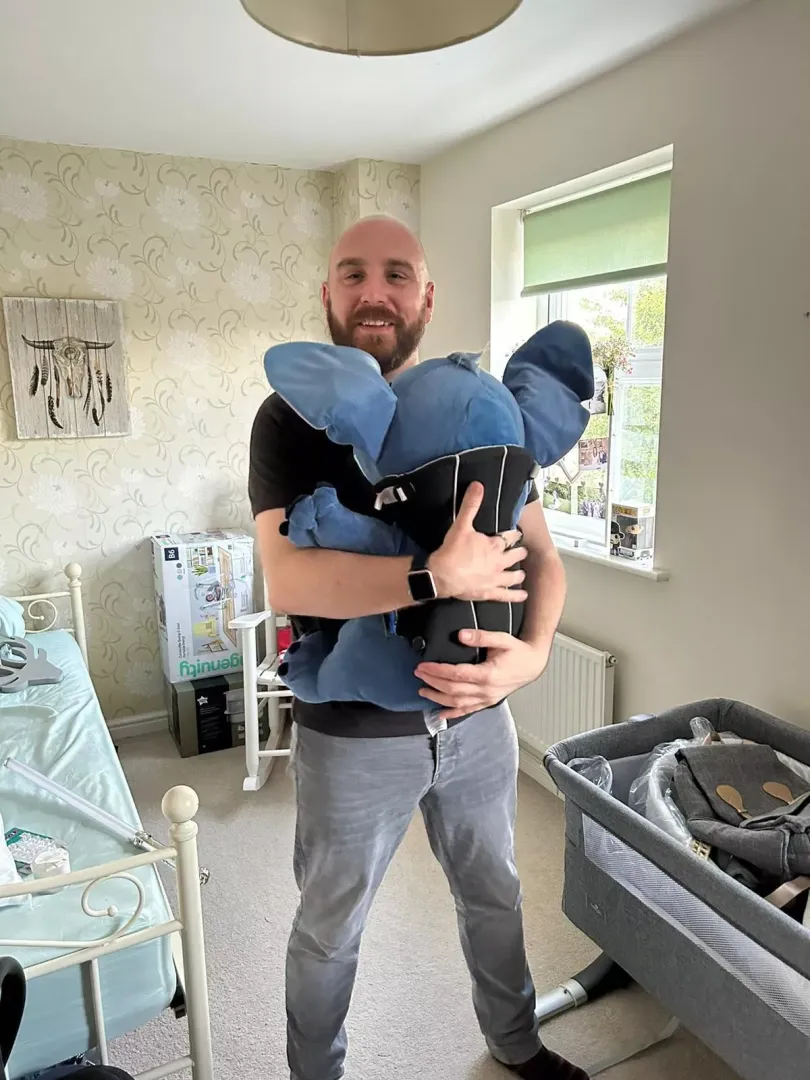 Message from my sister that she’s in active labour. Here I am practicing to be the favourite uncle.
