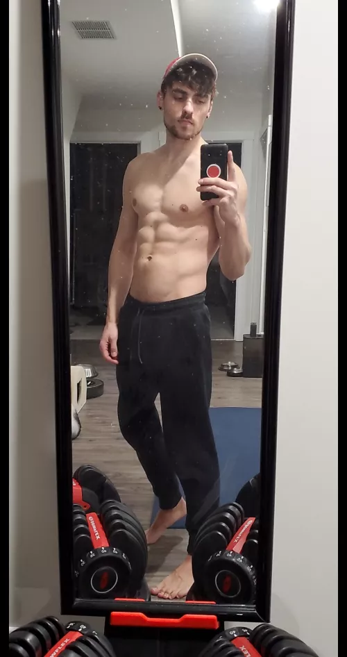 Messy hair, dirty mirror, but the lighting was nice, so here's a tacky mirror-selfie