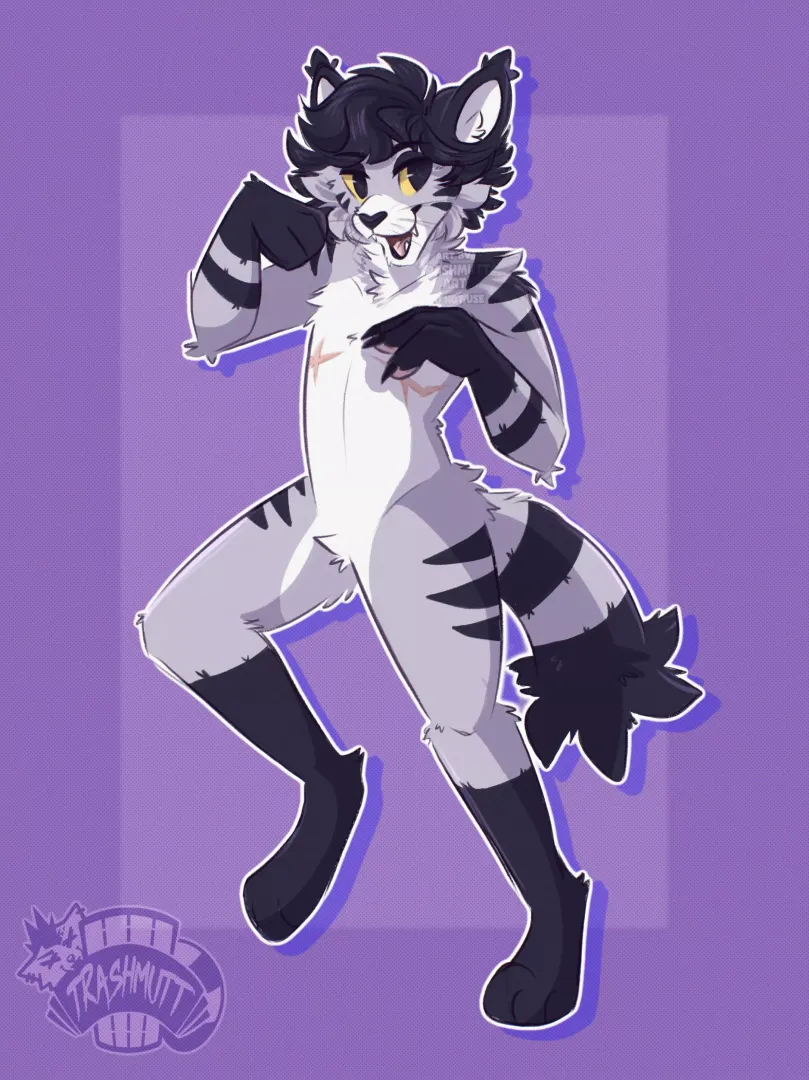 Me-Wow!! 🐈‍⬛ - Art by me, TrashmuttArt on Twitter