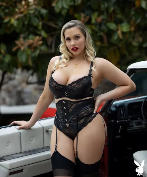 Mia In Sexy Black Lingerie