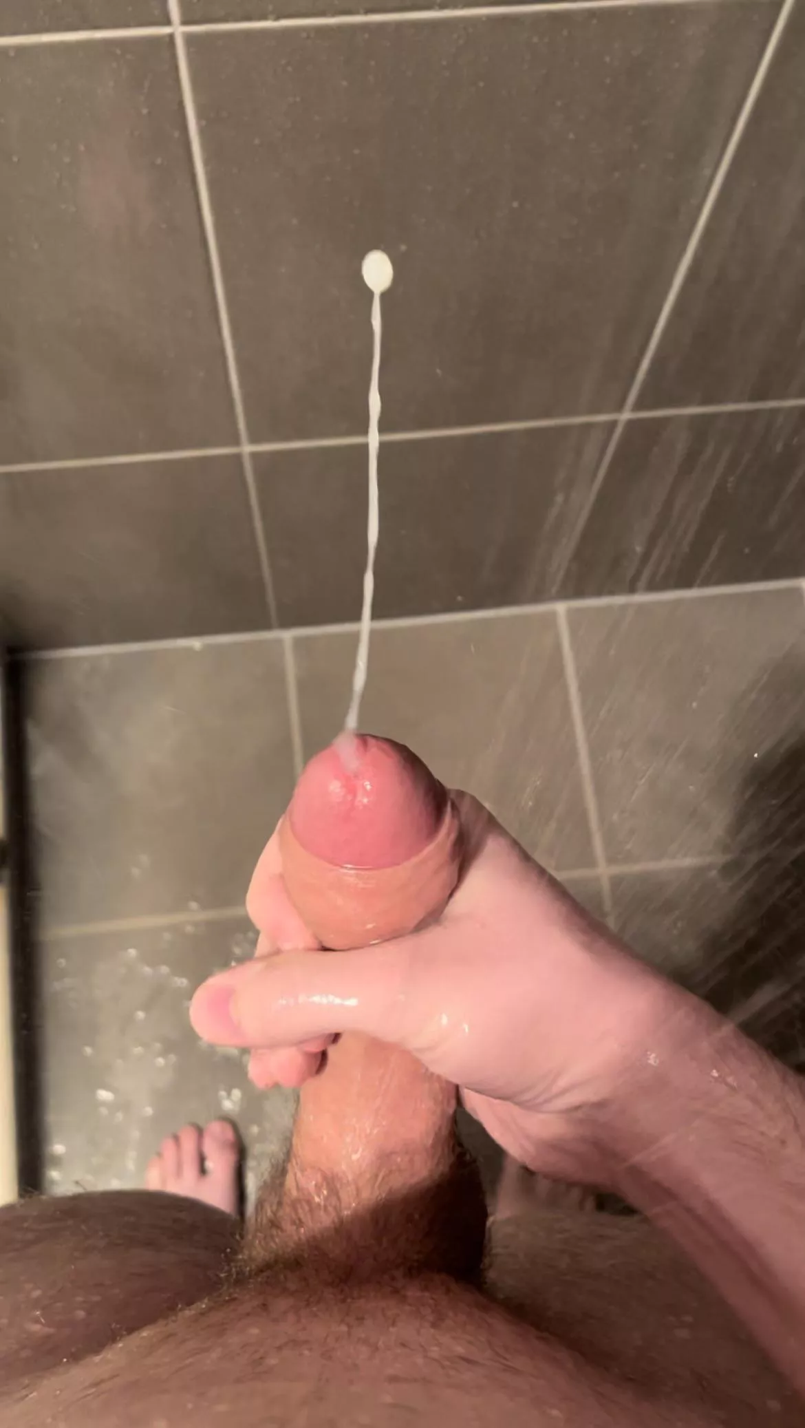 Mid Shower Cumshot