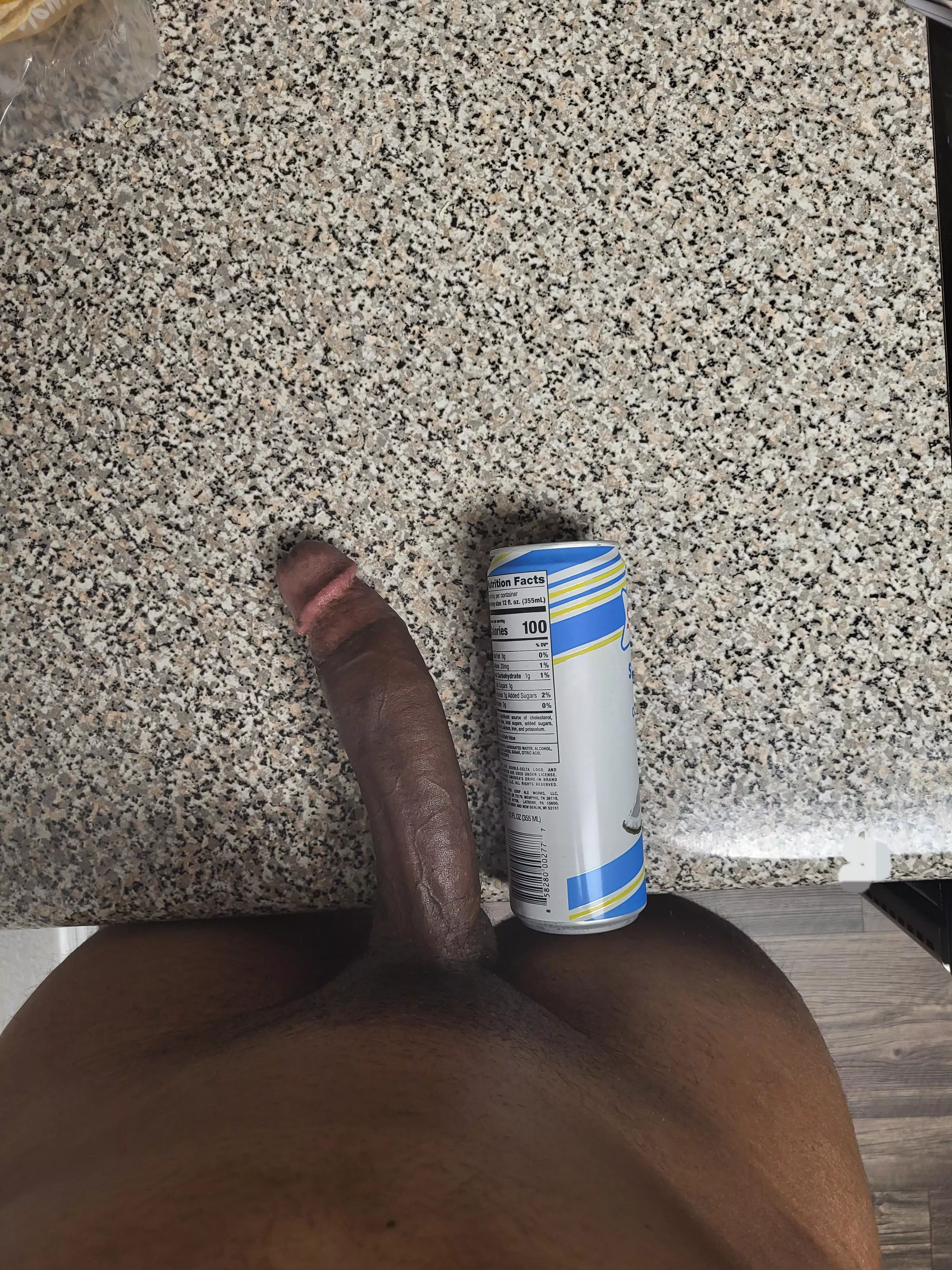 Might as well take a sip before you swallow this dick