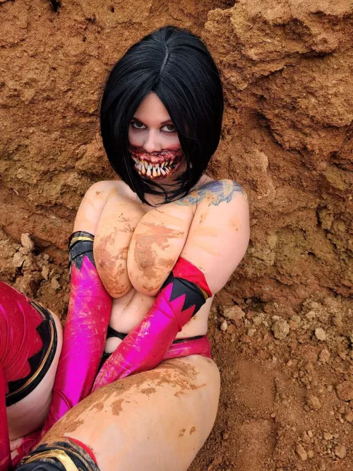 Mileena likes to get dirty from time to time too