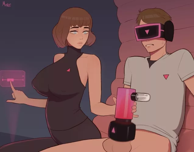 Milking him in vr