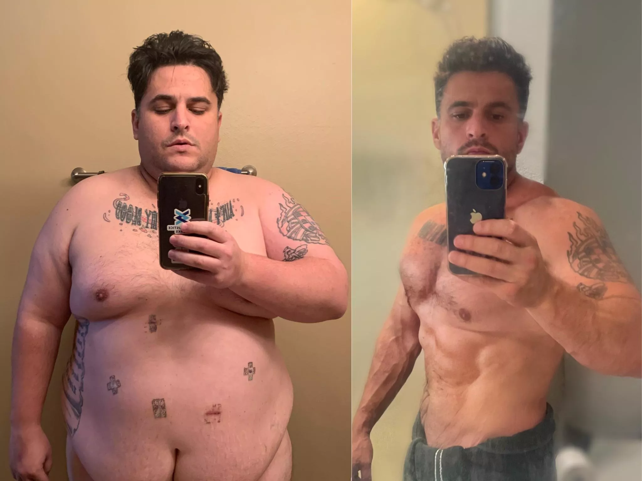 Mirror selfied hit different when you lose 200lbs [M]