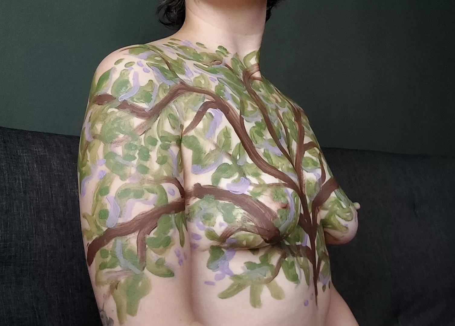 Missing summer... bodypaint on me by me 🤎