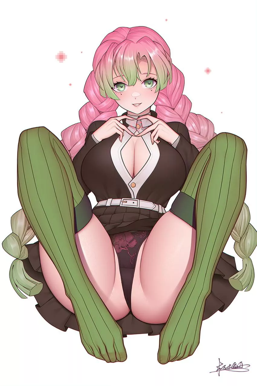 Mitsuri spreading legs