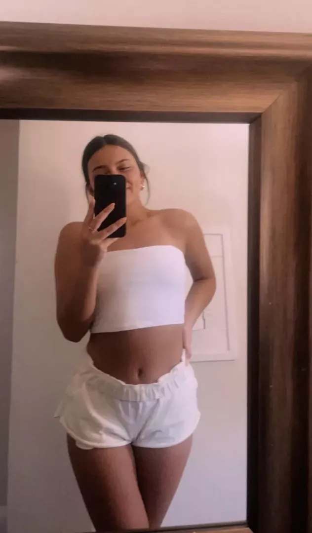 Mixed Babe in All White