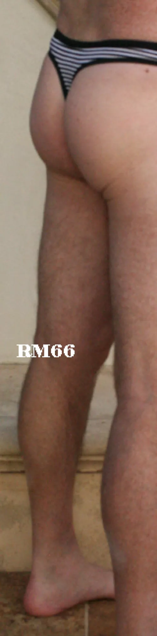 Modeling VS striped panties