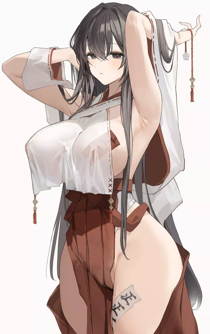 Modified shrine maiden outfit