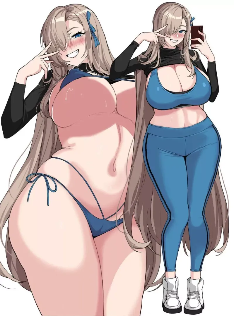Mommy ready for both gym and after gym session