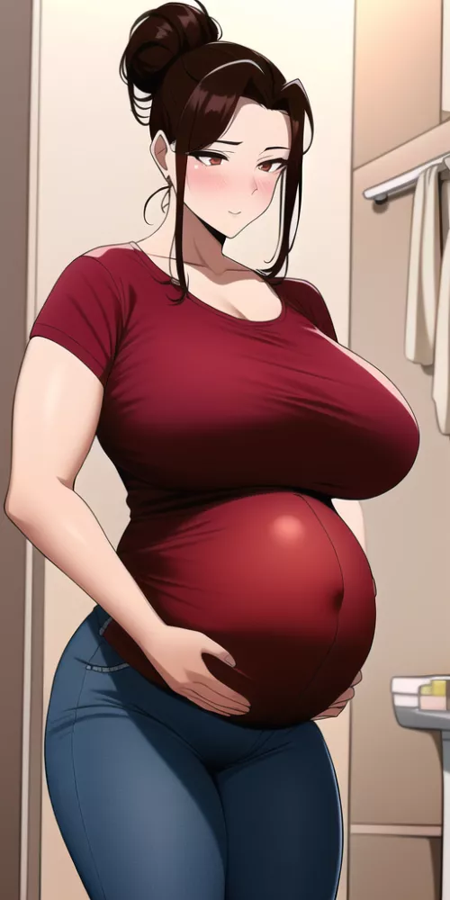Mommy's belly has gotten this big already