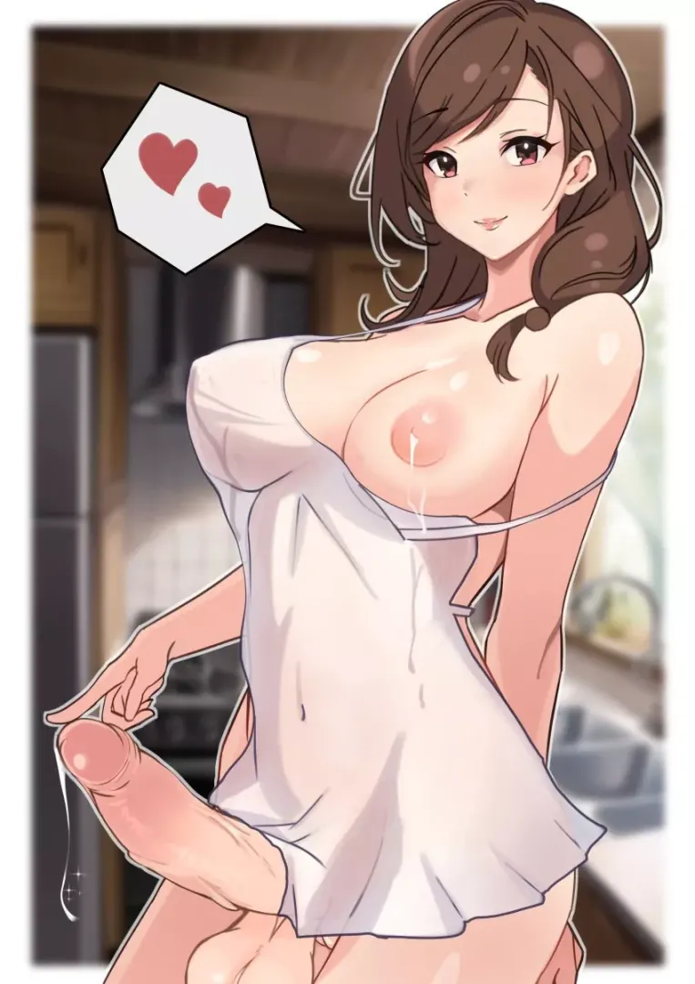 Mommy's making breakfast, come get a mouthful