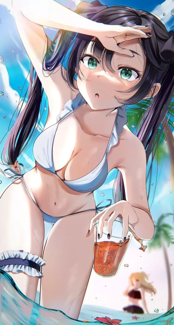 Mona in a swimsuit