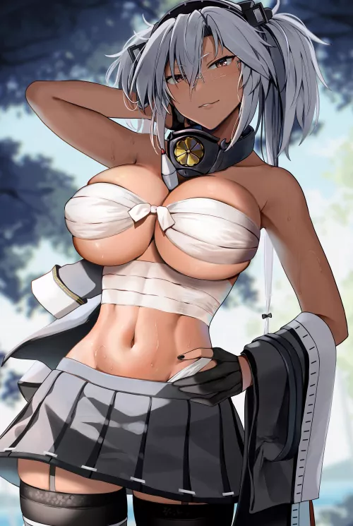 Musashi without her jacket (Yunamaro) [KanColle]
