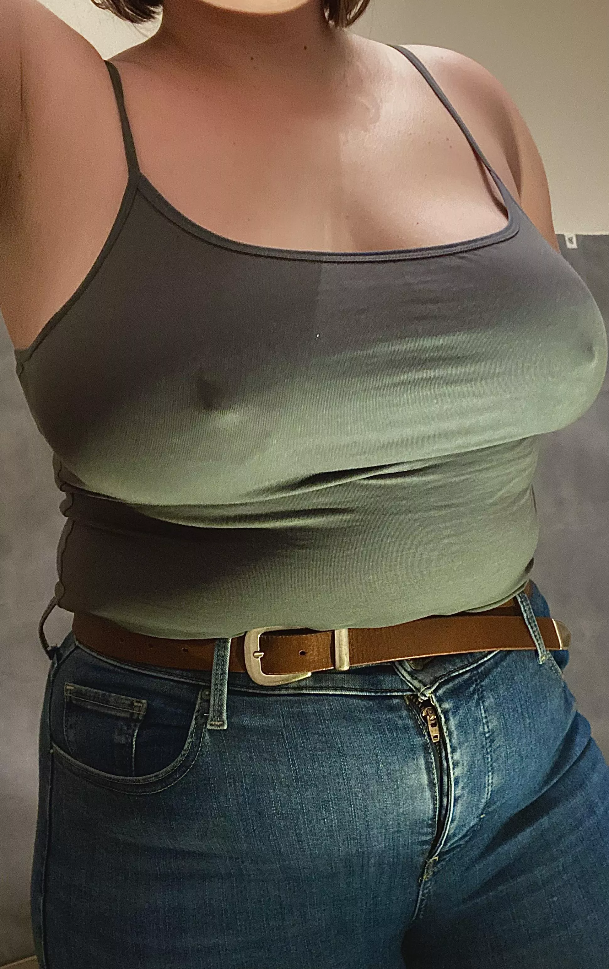 My areolas say hey through my vest