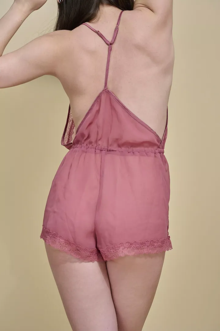 My back in lingerie