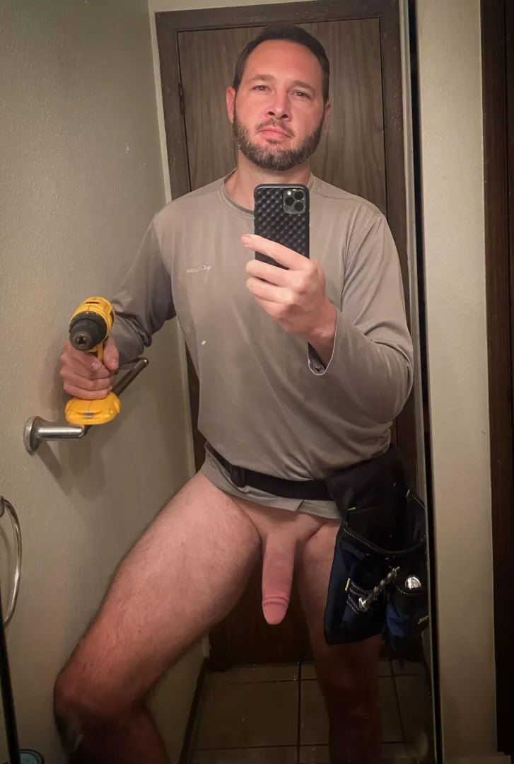 My beard isn’t as long as the other guys’ in the electrical crew I work with, but their cocks aren’t as long as mine!