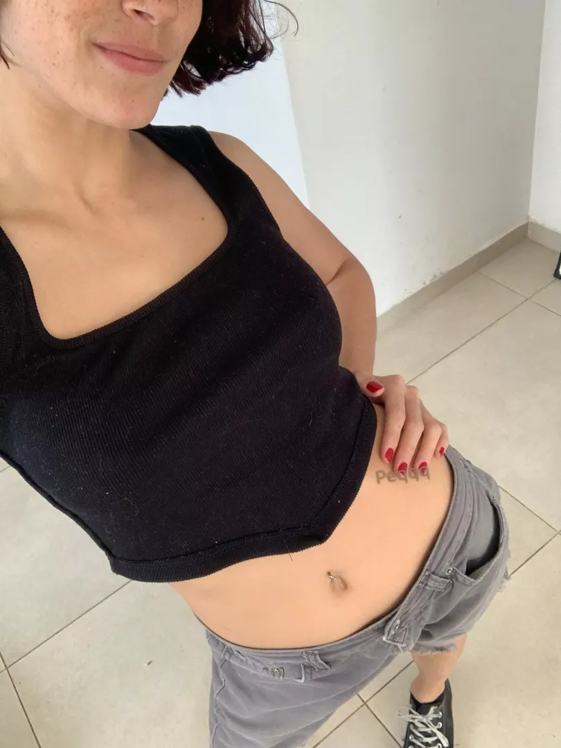 My bellybutton from above 
