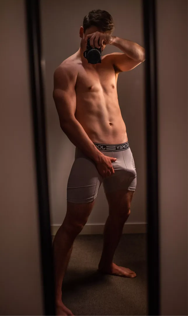 My big young boxer brief bulge