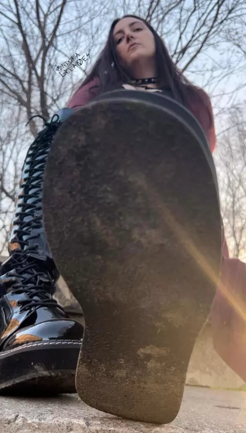 My boots are filthy — I expect you to clean them spotless