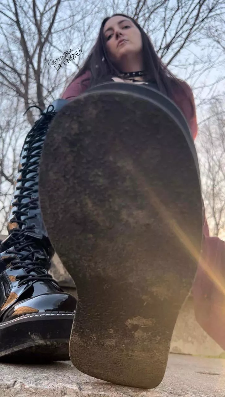 My boots are filthy — I expect you to clean them spotless