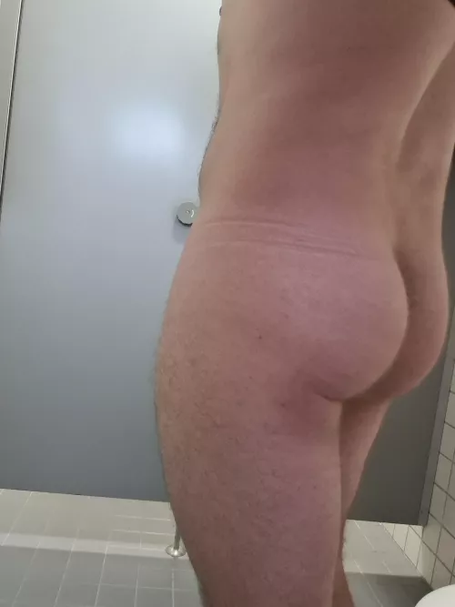 My butt in a public restroom
