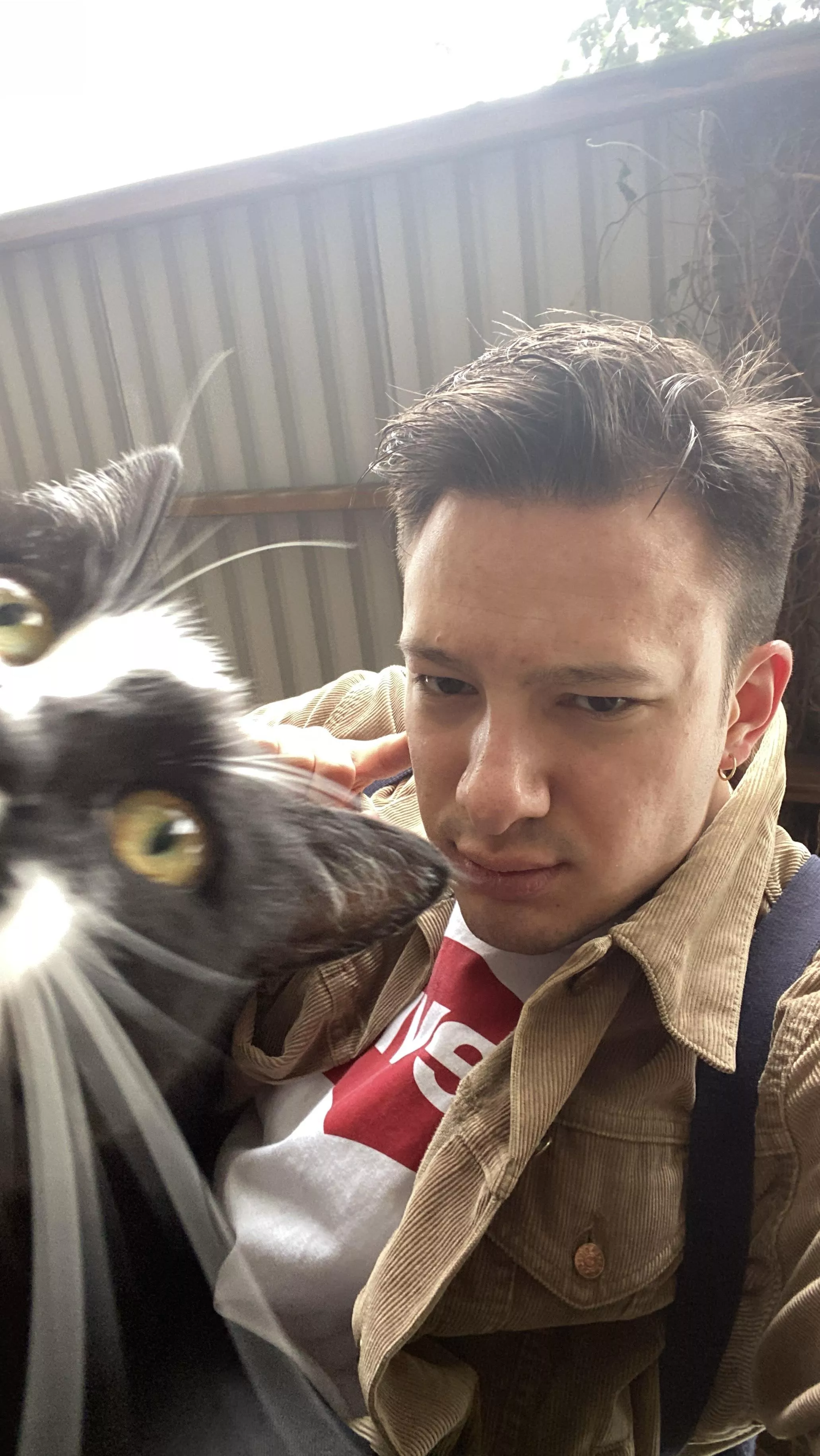 My cat and I during bad weather