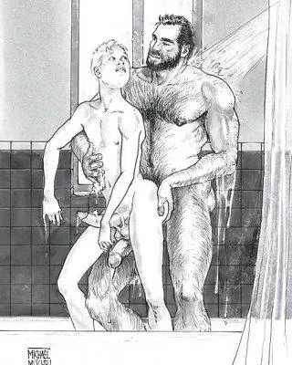 My fantasy of uncle Mike coming to the bathroom to cum into me 18+