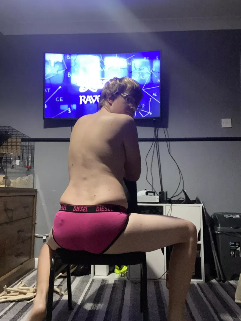 My fine pink briefs