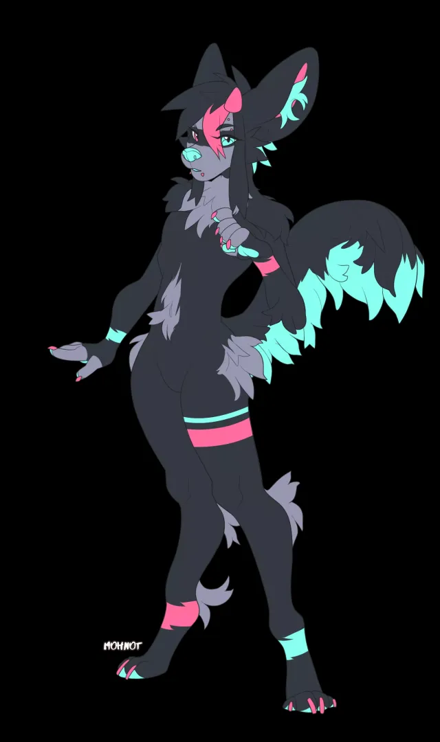 My first fursona! (base by MOHNOT)