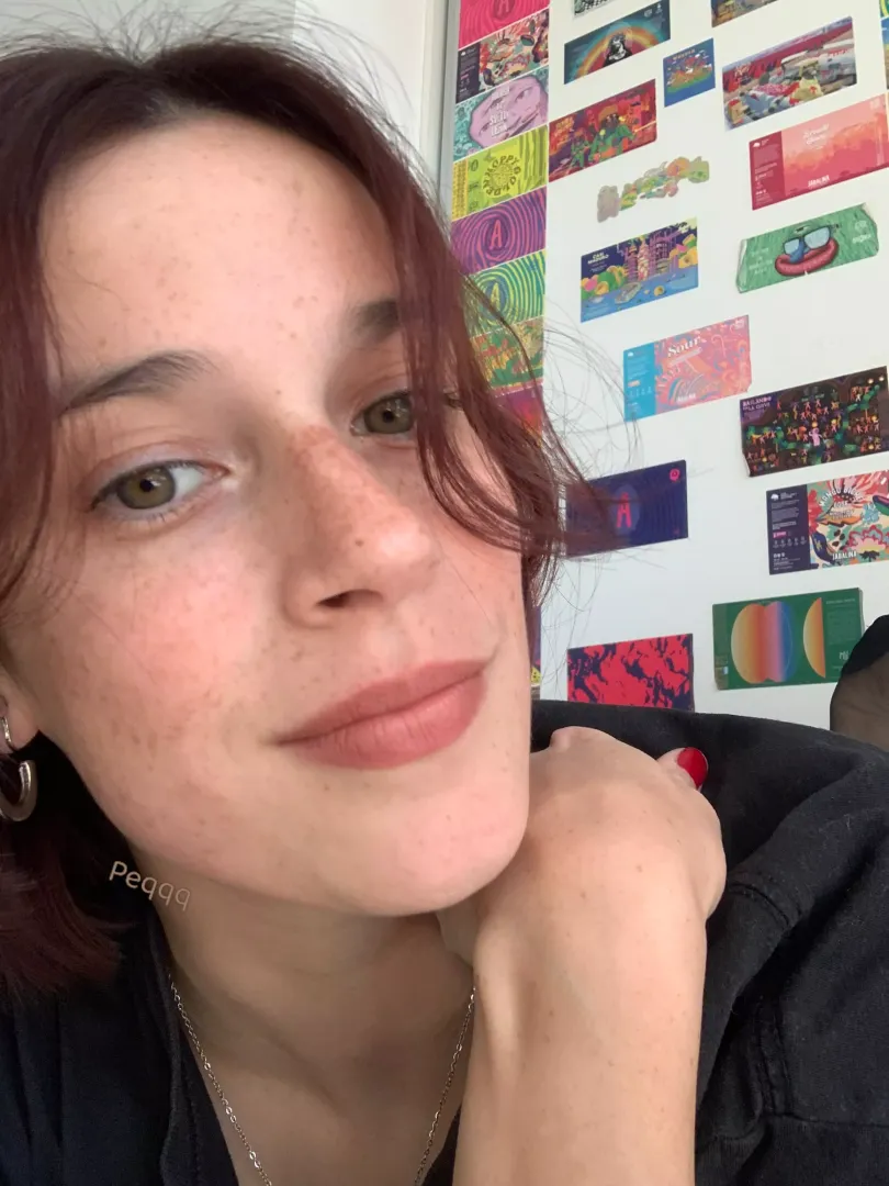 My freckles up close, my red hair popping out a little [IRTR]