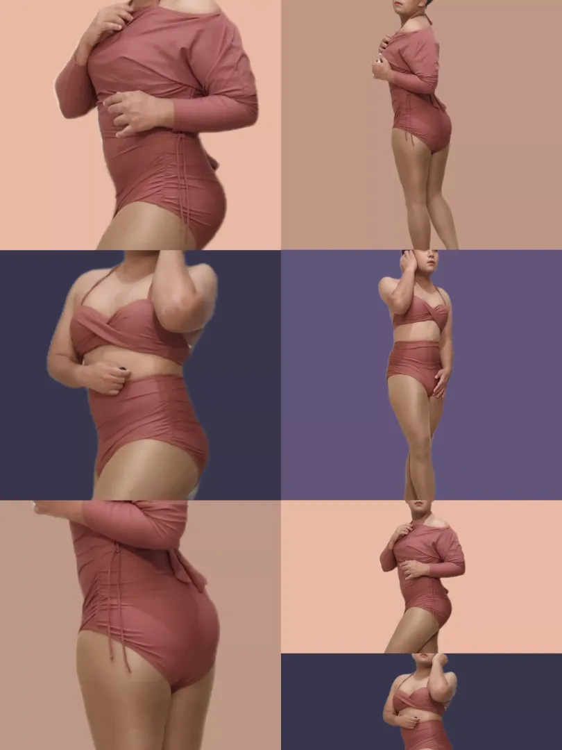 my GF own a bikini shop, and she ask me to model it. She plan to use this pic as display