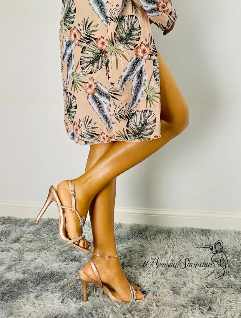 My golden brown legs and feet with gold anklet [irtr]