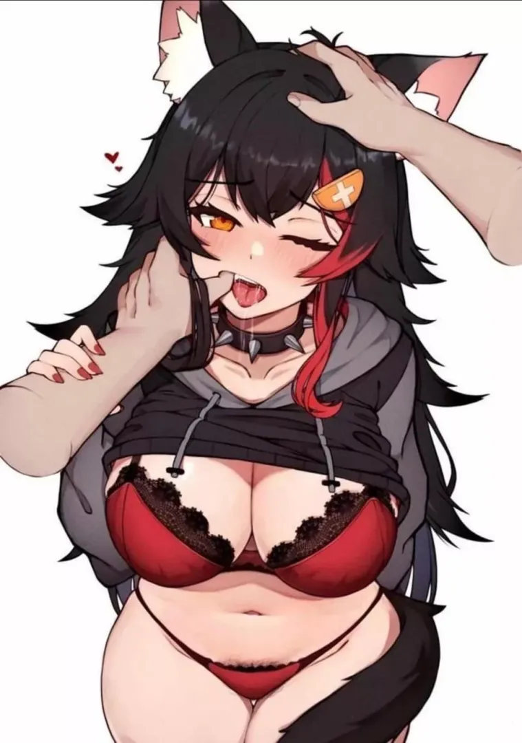 My good girl LOVES it when I play with her mouth and I give her headpats at the same time 