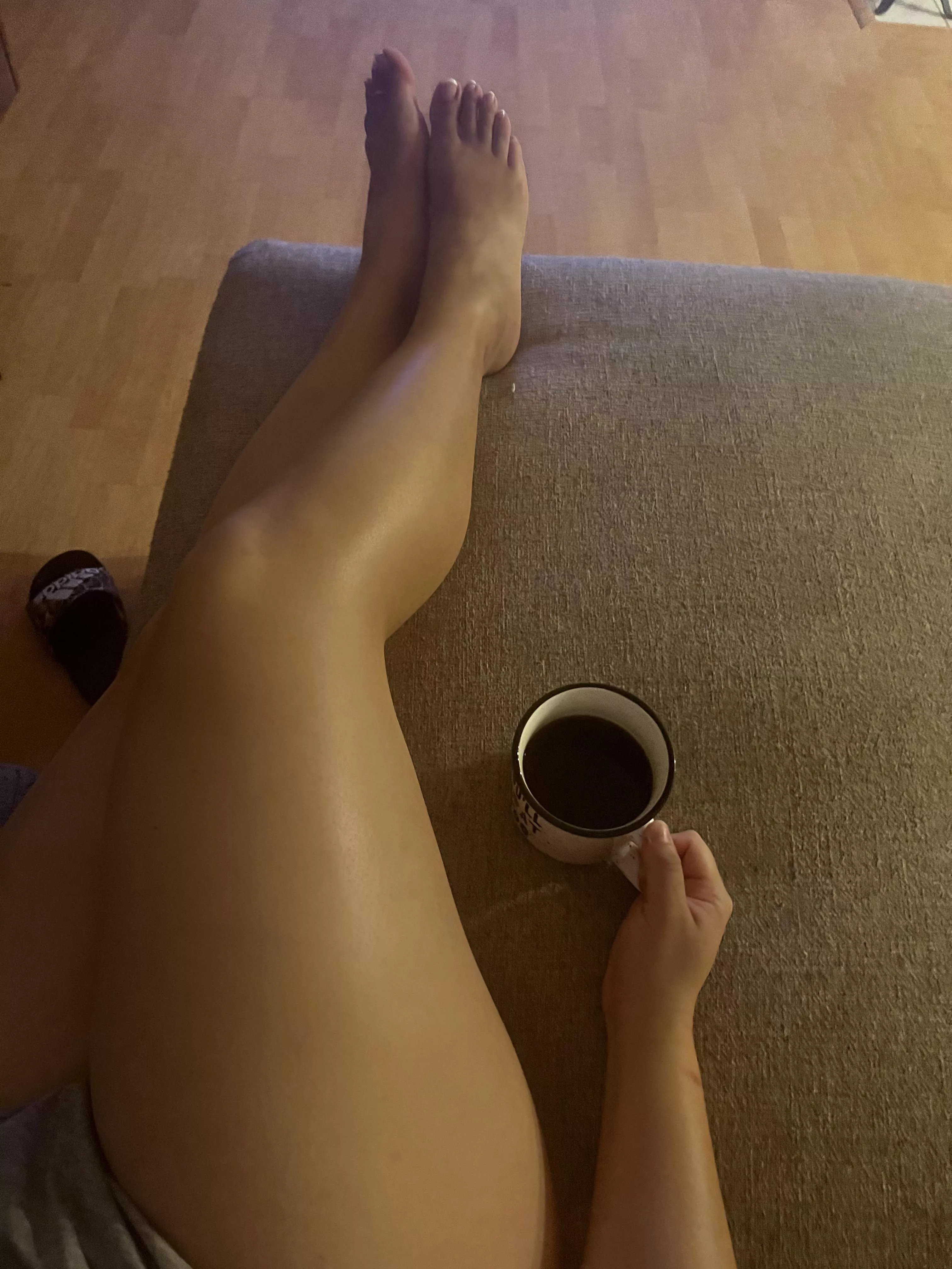 My legs & coffee to help start your morning