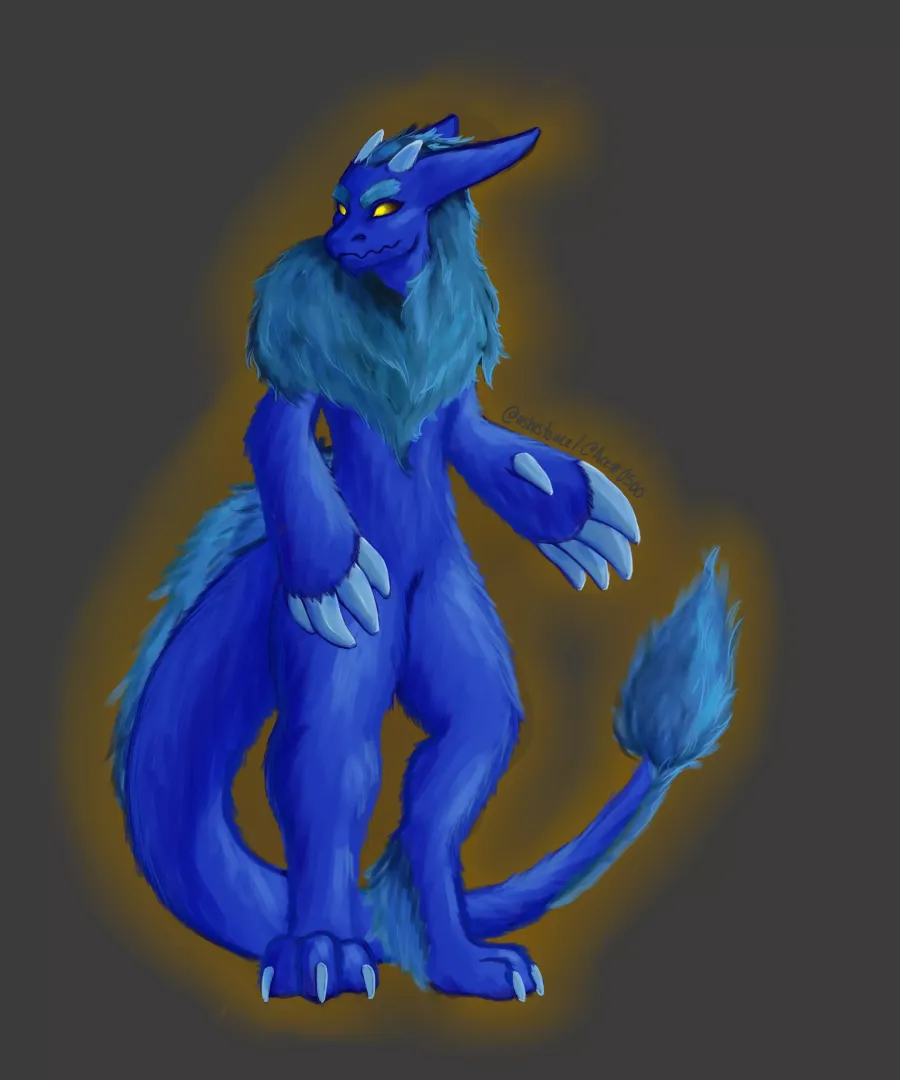 My little brother is a furry and as a christmas gift I drew his fursona! I don't usually draw anthro/furry creatures, but this was good practice! He said it's some type of wickerbeast
