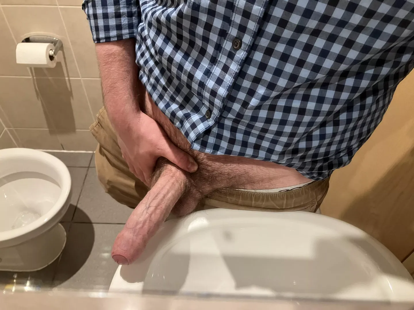 My long thick dick out at work