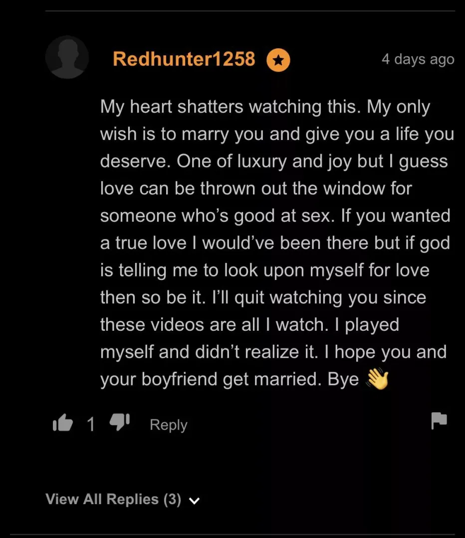 my man's heartbroken