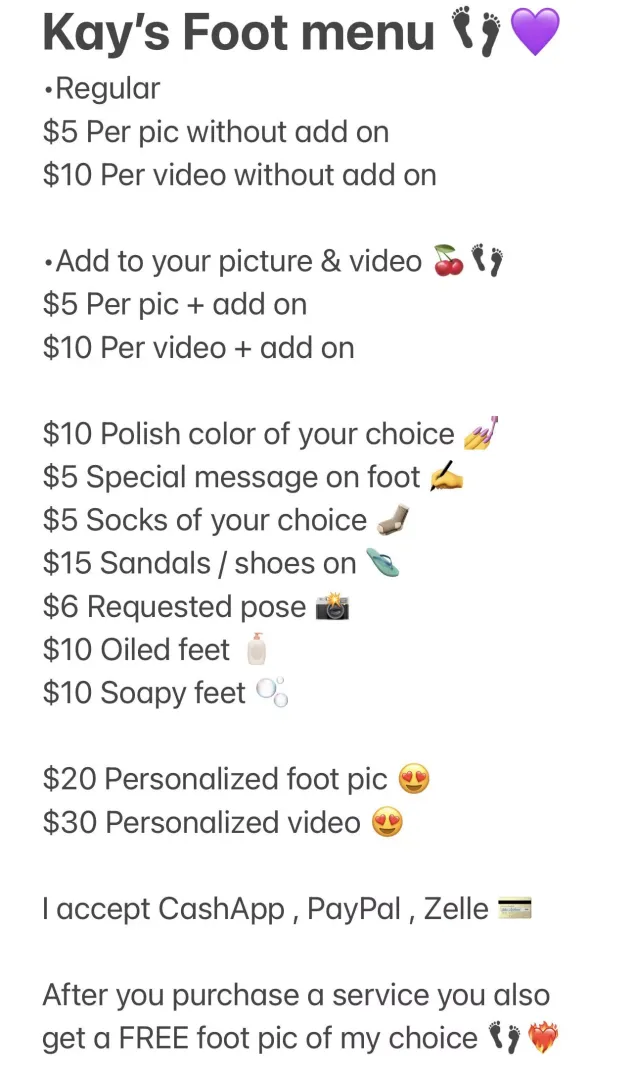 My menu 💞