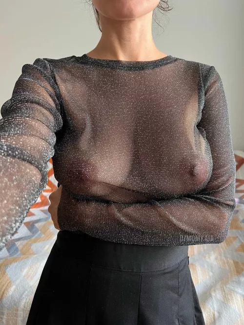 My new top that is definitely worth wearing without a bra