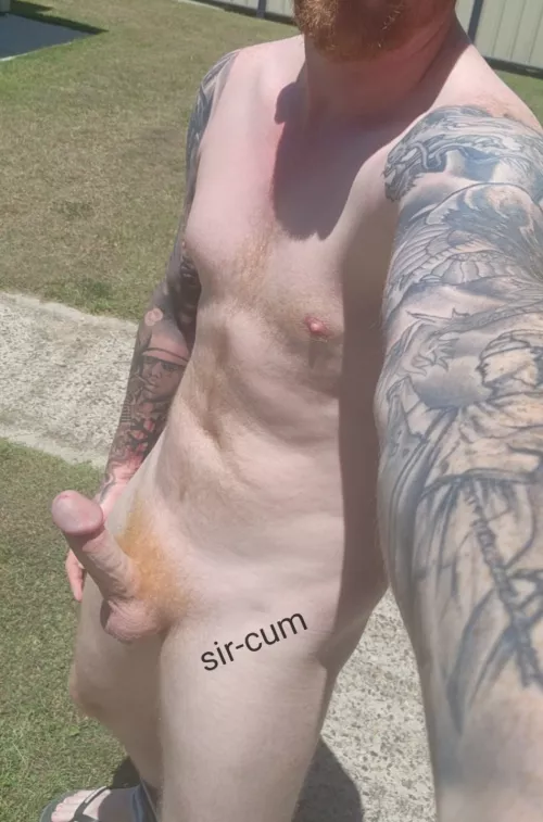 My pale ginger body in the sun 😉