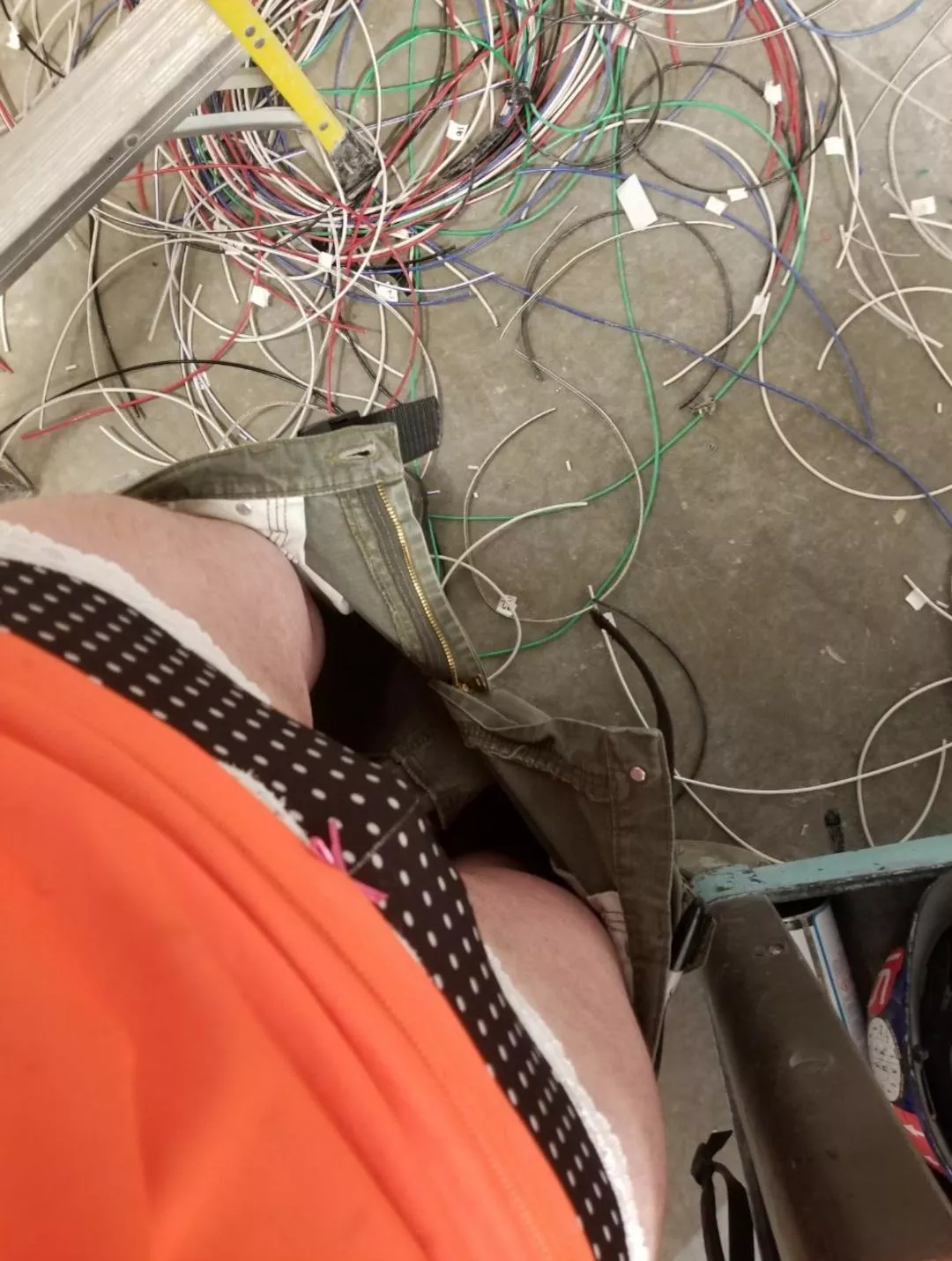 My queen sent me to work locked up and wearing her silky panties today.