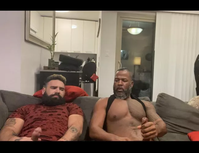 My roomie and I stroking. He’s got a nice one