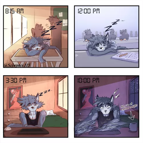 My schedule as an artist (Art by me)