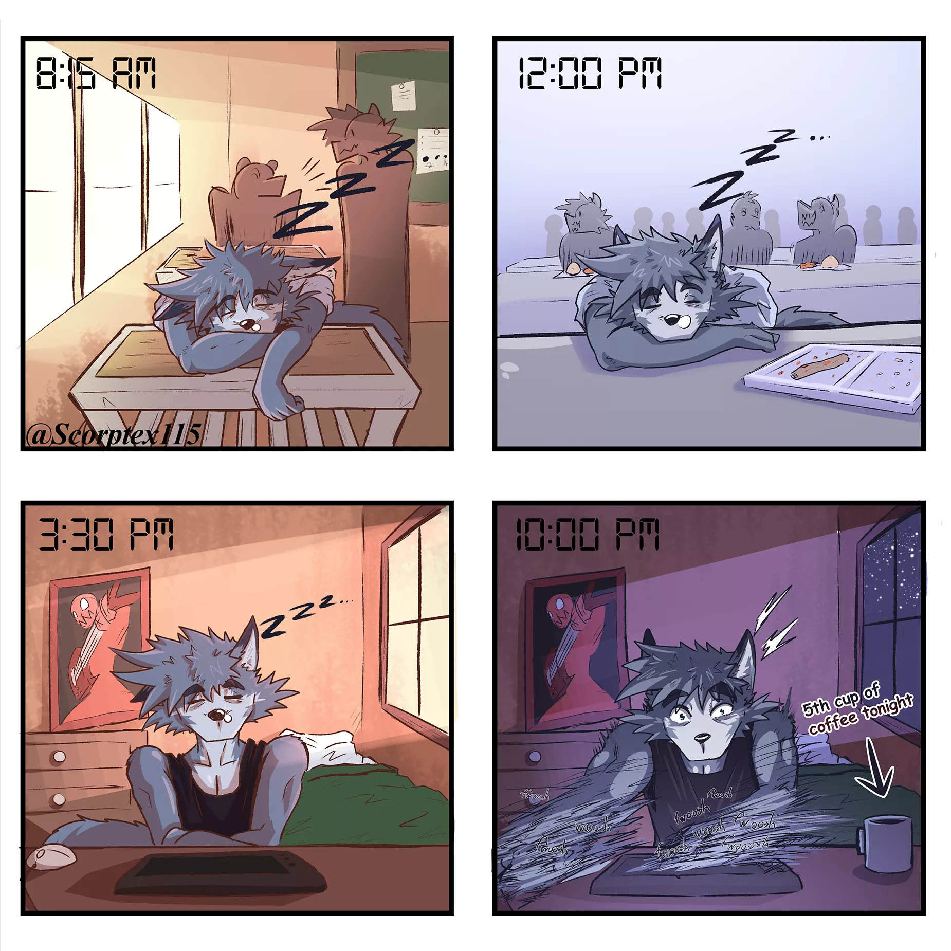 My schedule as an artist (Art by me)