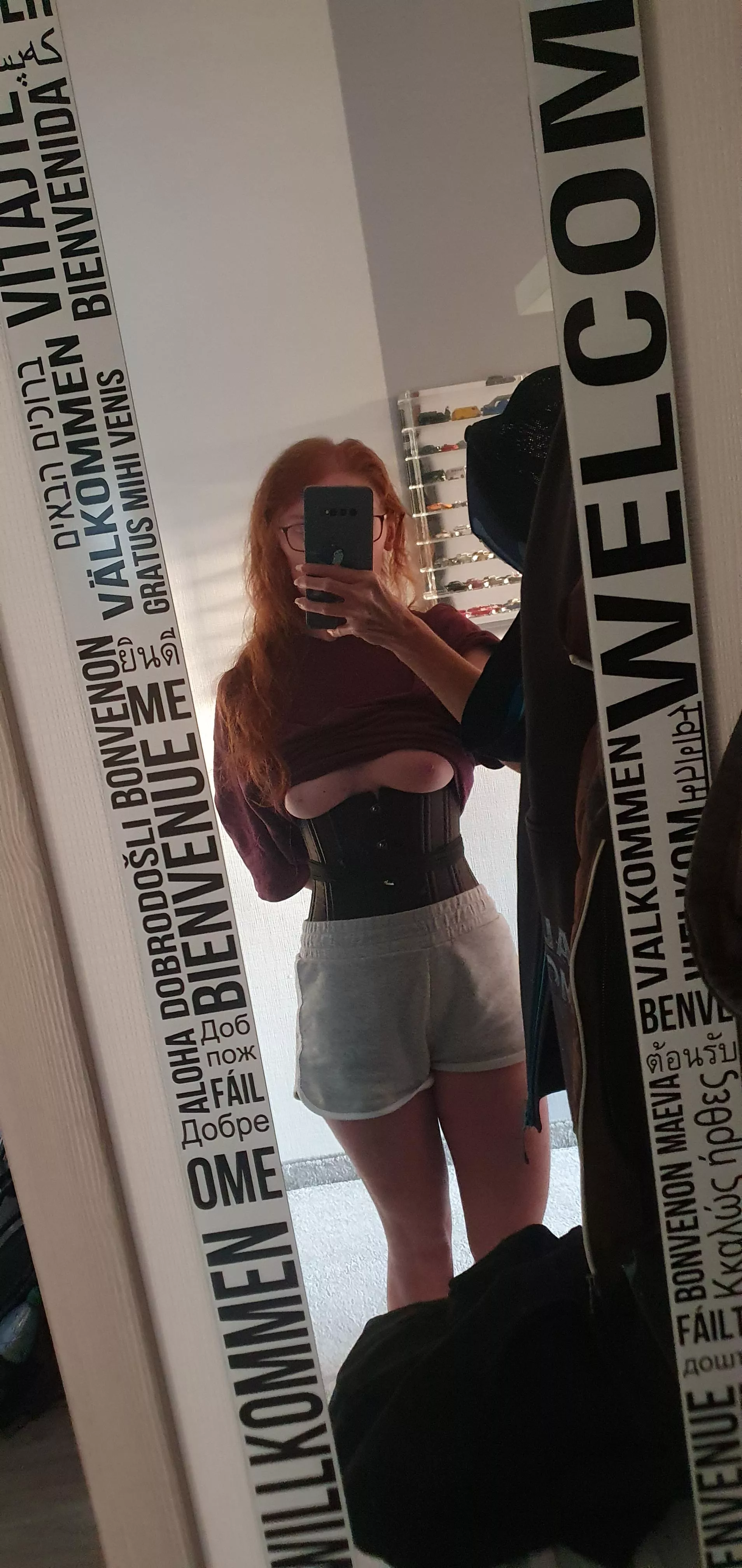 My second corset and Sorry my hair is still a bit wet